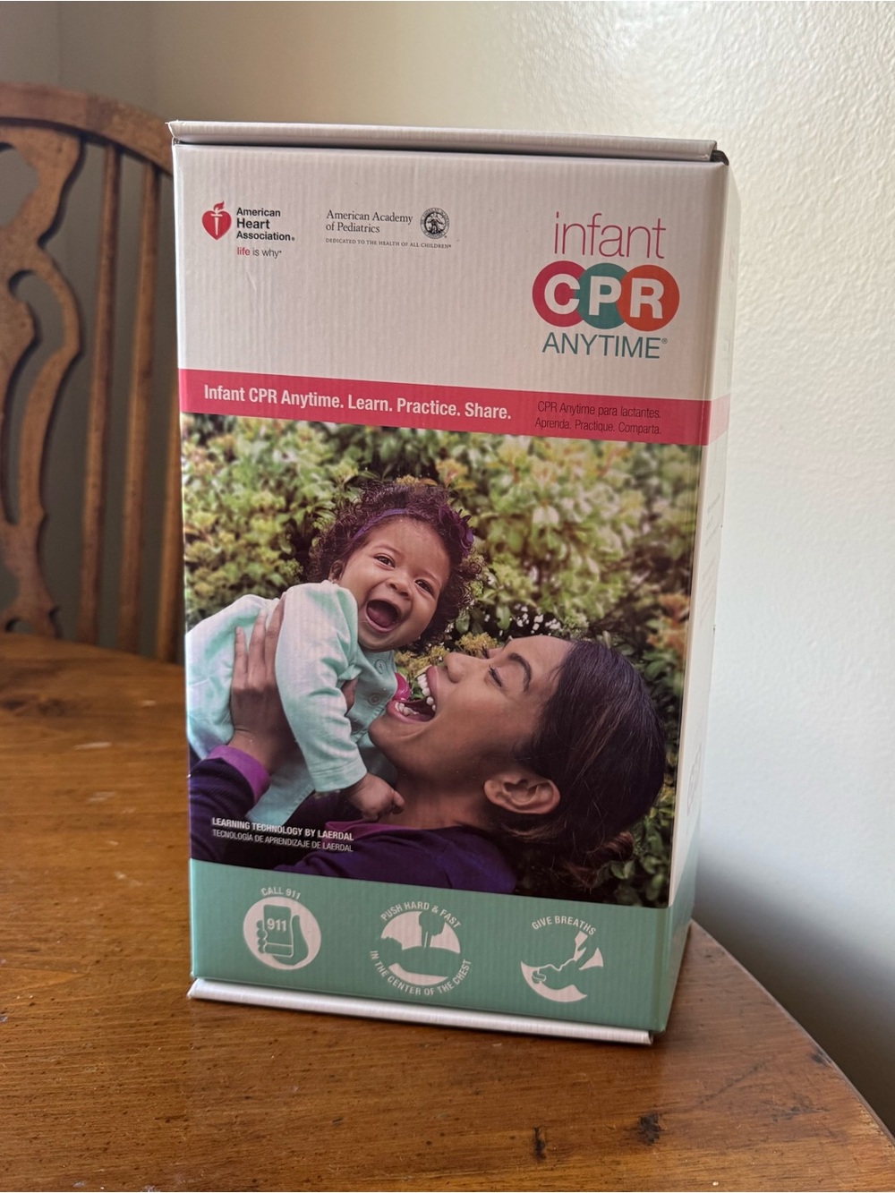 Infant CPR Anytime Kit AHA Heart Association DVD Training + Baby Manikin